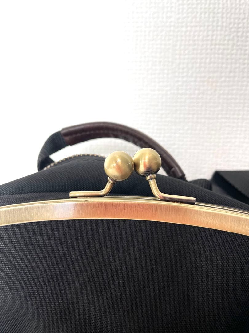 AYANOKOJI BLACK LABEL アヤノコウジ がま口 ボディバッグ黒