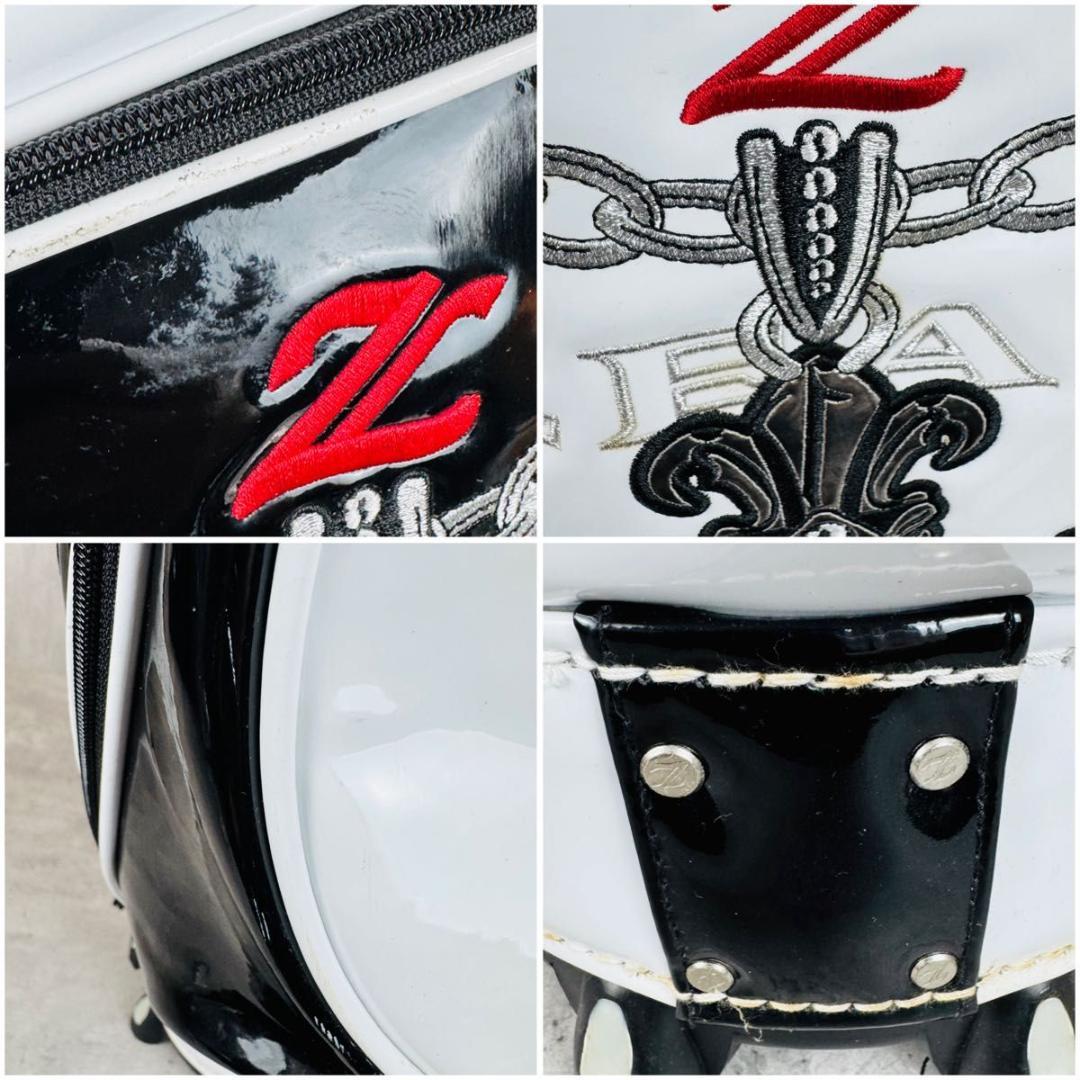 ZEAL ゴルフバッグ キャディバッグ 希少デザイン 6分割 クロス エナメル