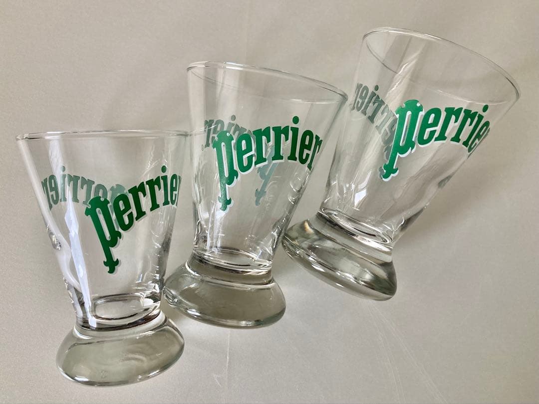 フランスアンティークPerrier ペリエ グラス　3セット　ヴィンテージ