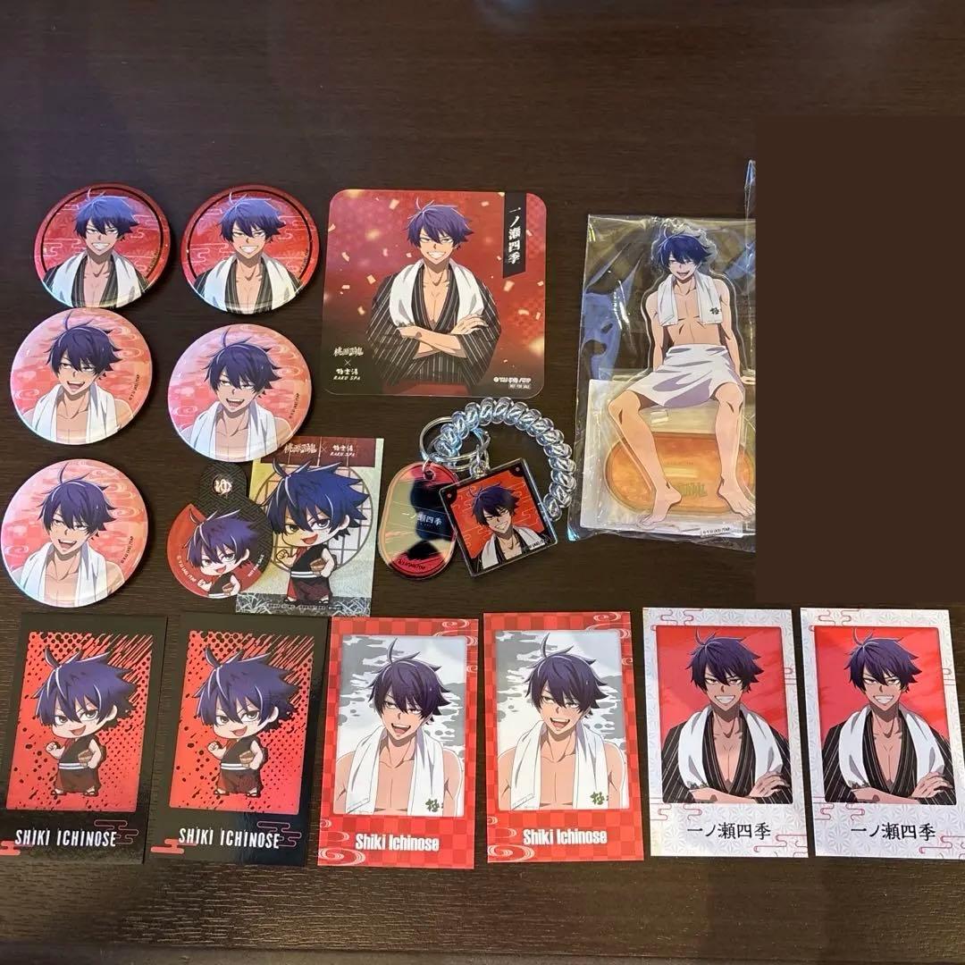 桃源暗鬼★極楽湯★タオル★缶バッジ★チェキ★特典★コースター★一ノ瀬四季