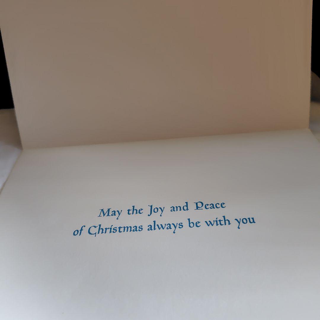 ターシャ・テューダーのヴィンテージクリスマスカード　１９６８年発行の貴重なカード