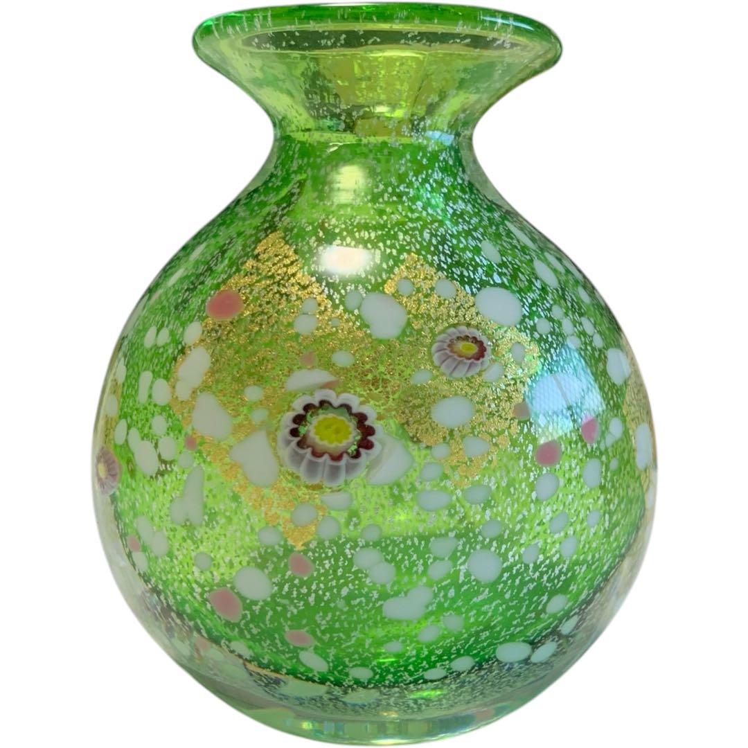 【新品未使用】黒木国昭 花器 金銀彩 春爛漫