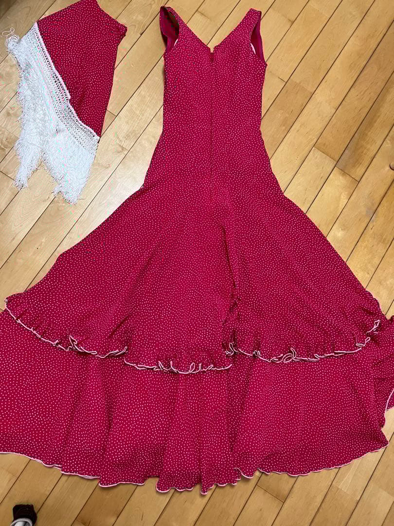 フラメンコドレス ワンピースショール付き