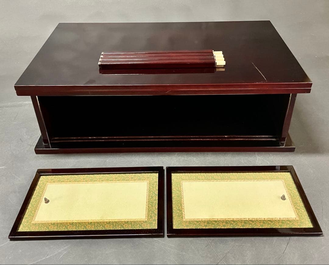 割引‼️「母」 武野紹鴎好 春慶塗 紹鴎棚 紹鴎袋棚 組立式 （515F②）