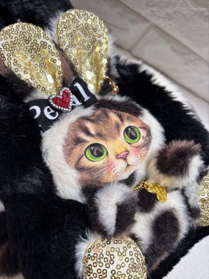 さ*ー様 コヤンイサムチョン　ハンドメイド　ファーバッグ　サンダーちゃん　ヒョウ