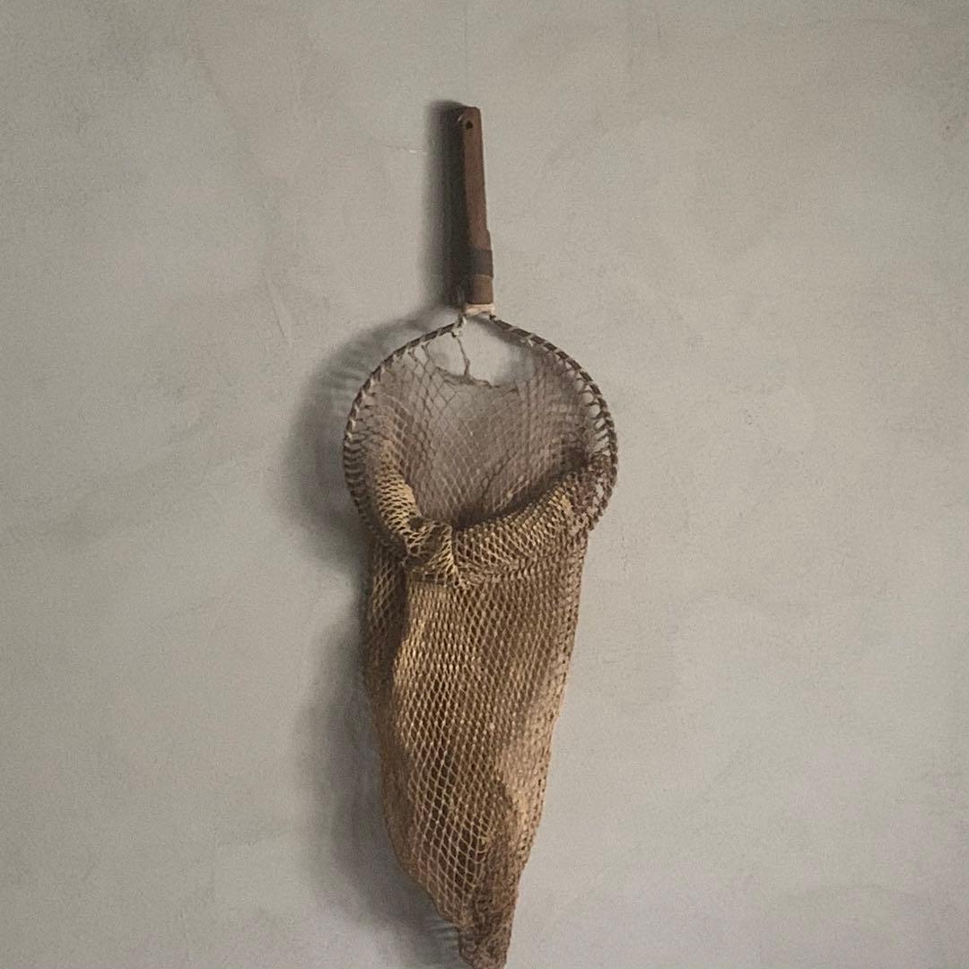 古い 玉網 タモ 古道具 アンティーク オブジェ