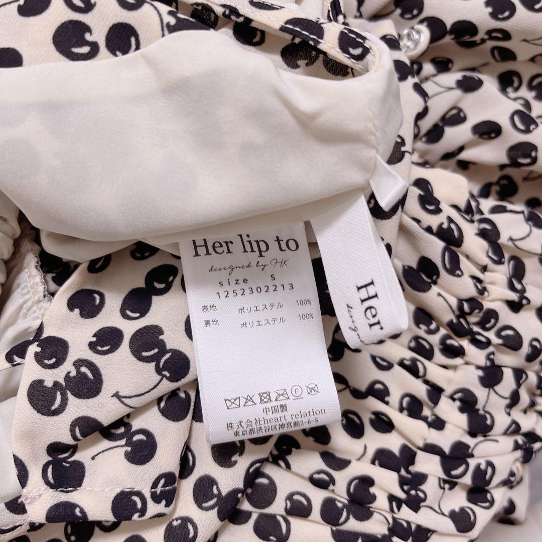 y*♡様 herlipto cherry pattern strap top チ