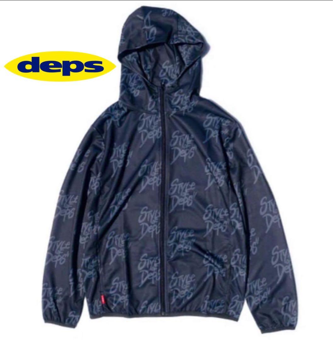 希少！美品！M！depsデプス ドライメッシュ フーディー UV 総柄デザイン