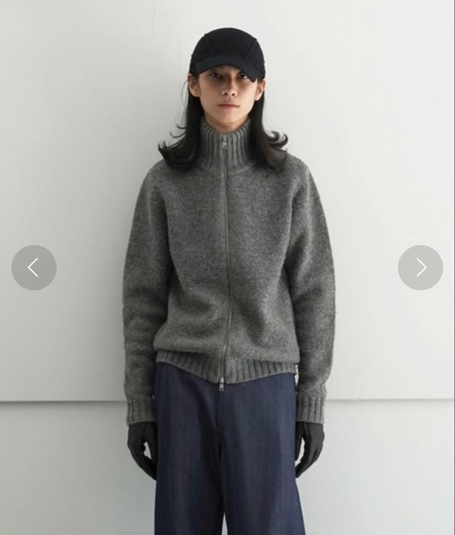 KAIKO カイコー SHRINK ZIP CARDIGAN ニット フルジップ