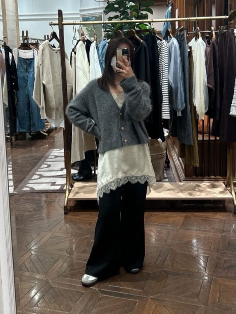 【完売 新品】Loungedressラウンジドレス　レースキャミ ホワイト