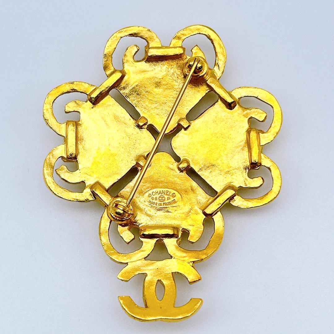 【鑑定済み！】シャネル ブローチ ヴィンテージ ココマーク ゴールドカラー
