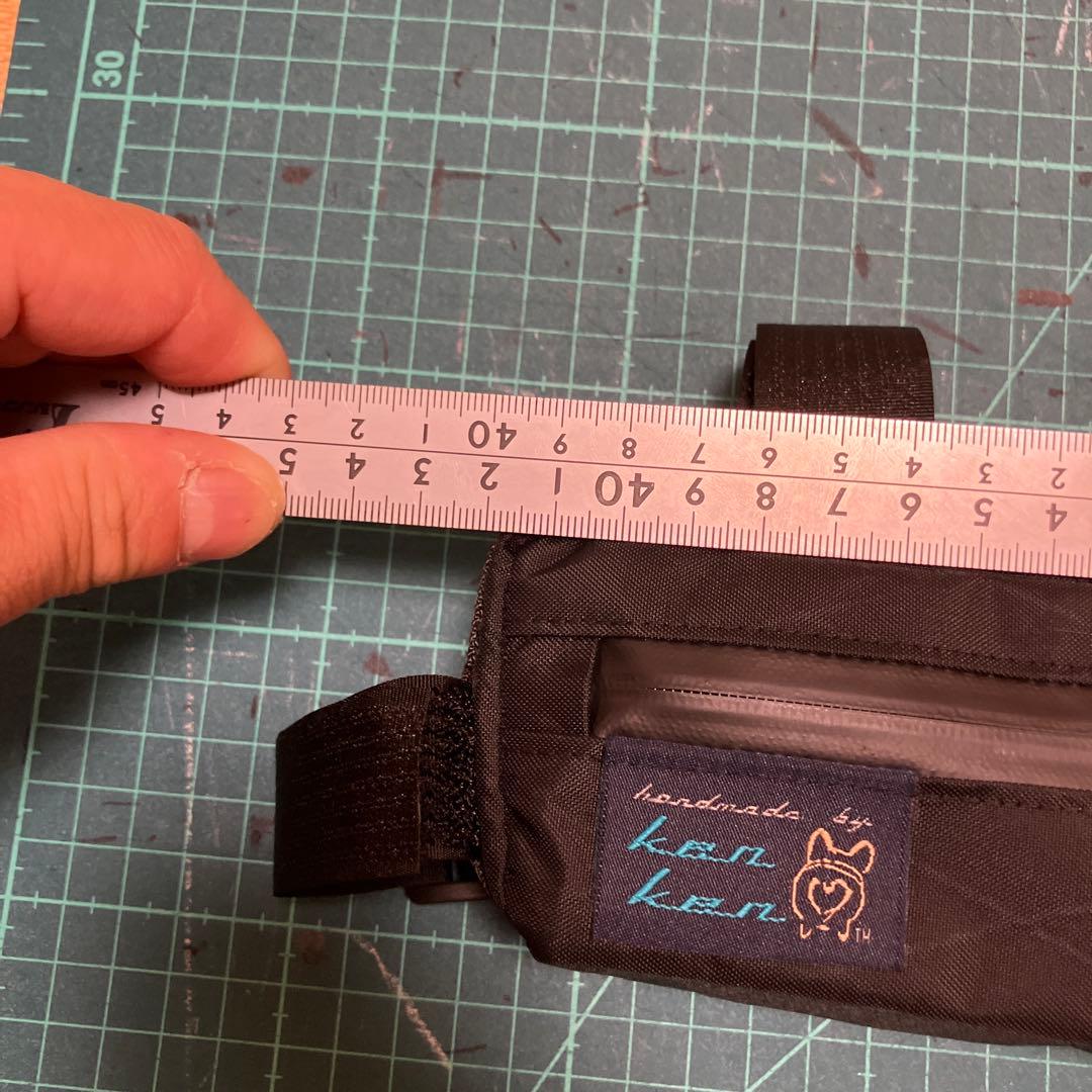 ハンドメイド　フレームバッグ　x-pac ブラック　42cm