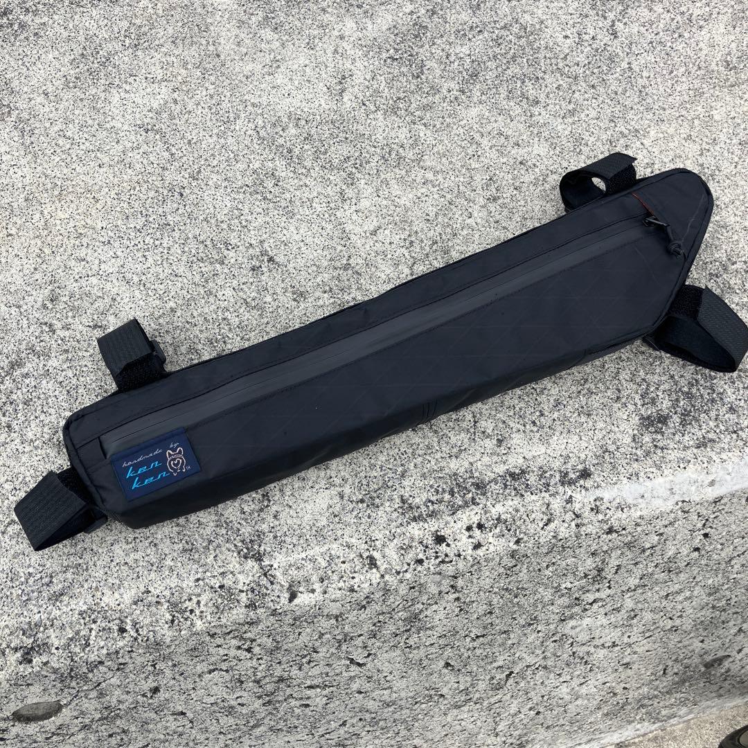 ハンドメイド　フレームバッグ　x-pac ブラック　42cm