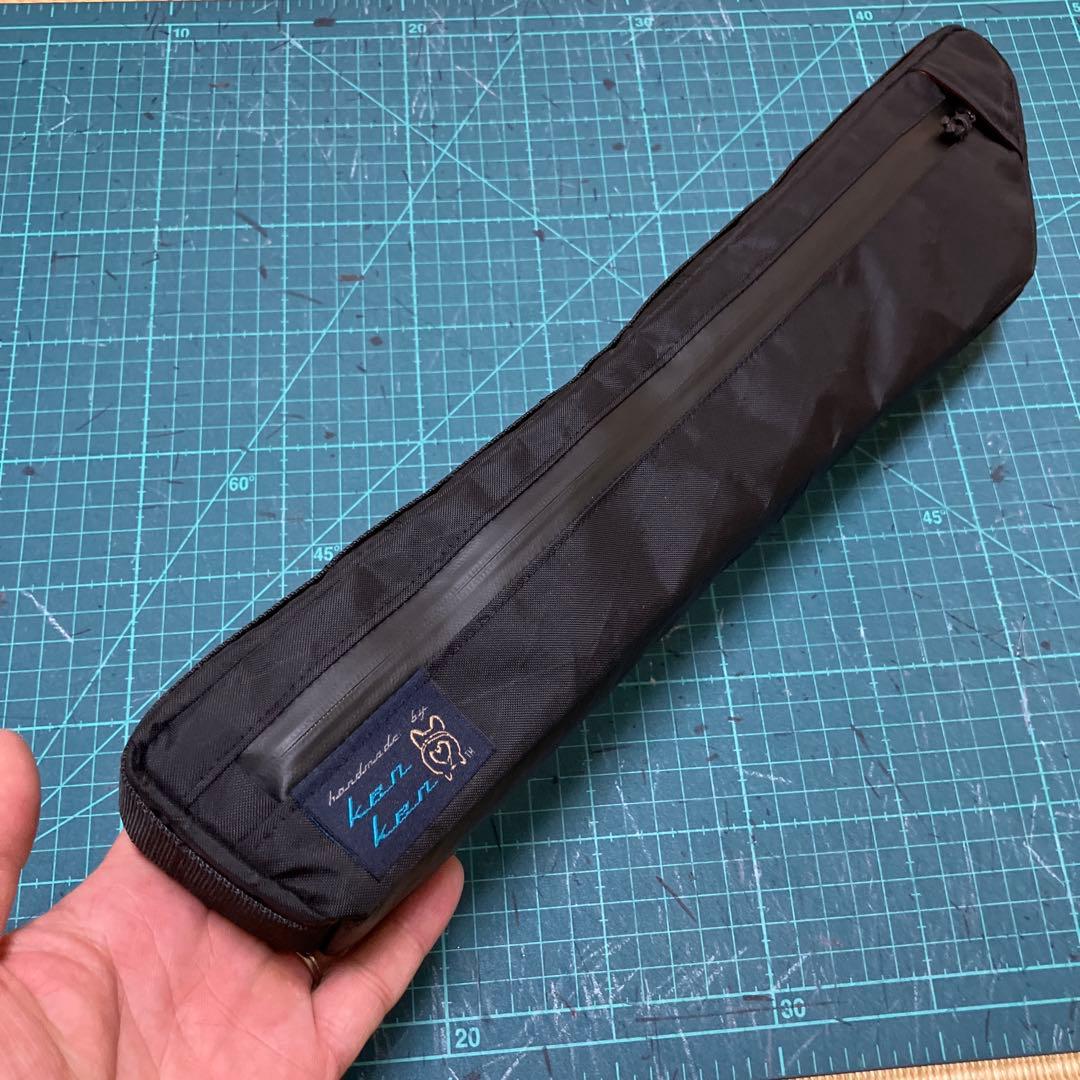 ハンドメイド　フレームバッグ　x-pac ブラック　42cm