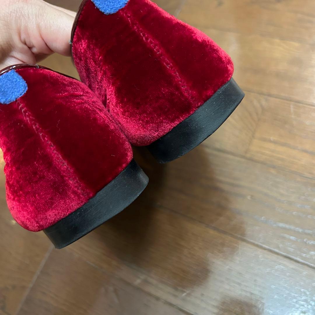 CHIARIN美品 シャテル ベルベット フラットシューズ 刺繍 36.5