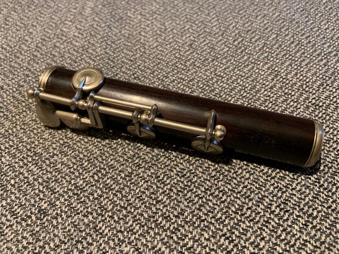 【19世紀オリジナル】円錐ベーム式木製フルート　19世紀末パリ製　コーカスウッド