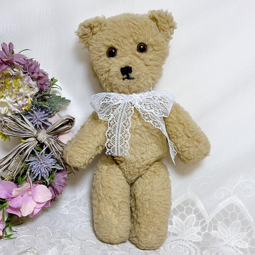 バナナ猫様　アンティークベア4体+ドール1体セット