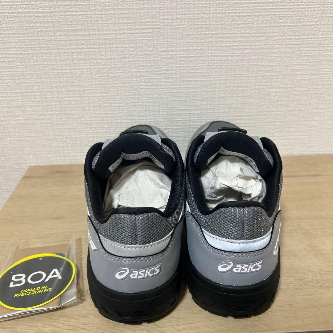 安全靴 アシックス ウィンジョブ CP209 グレー×ホワイト　26.5