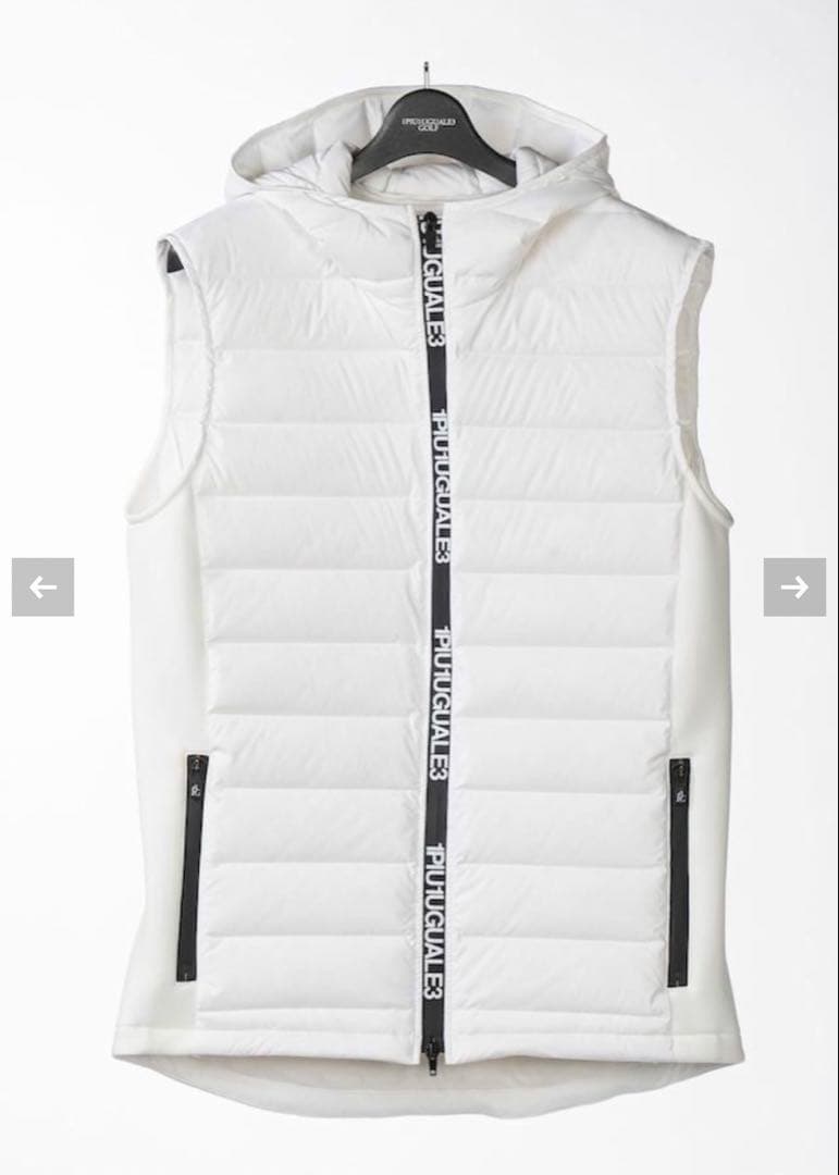 1PIU1UGUALE3 GOLF ダウンベスト セットアップ 白 Ⅳ 4