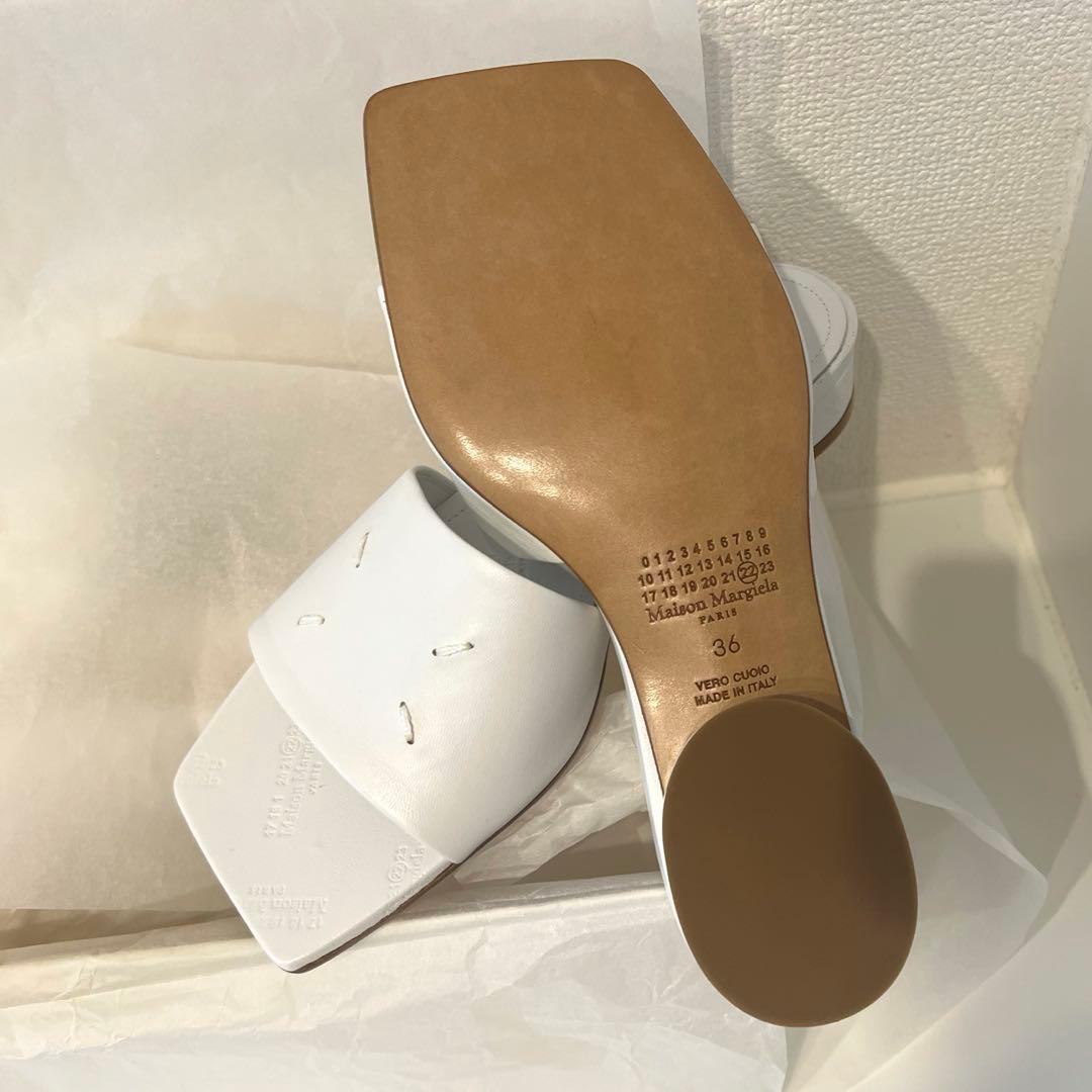 限定SALE！Maison Margiela スクエアトゥレザーサンダル