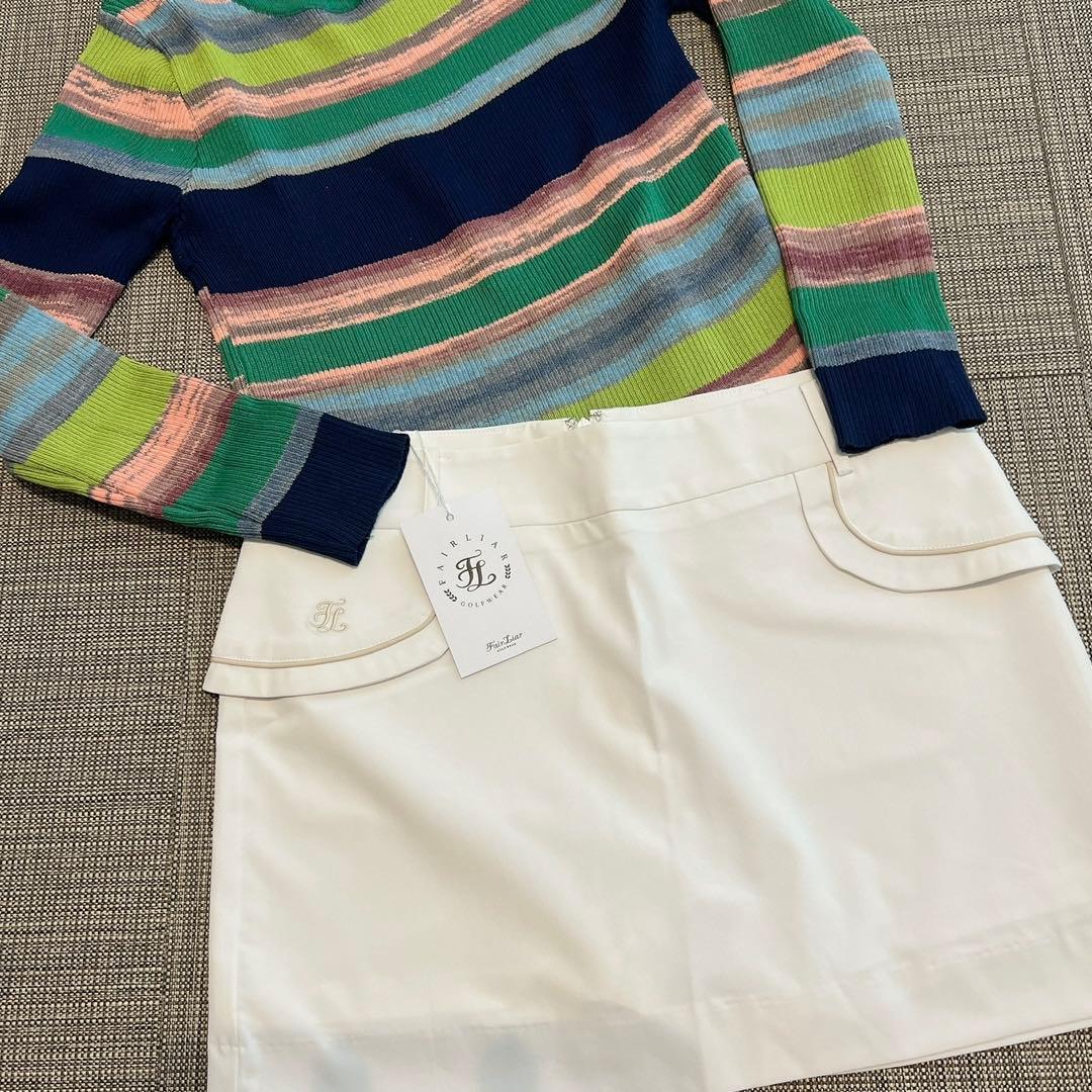 【大人可愛い】fair liar 　ゴルフ　ホワイト　スカート