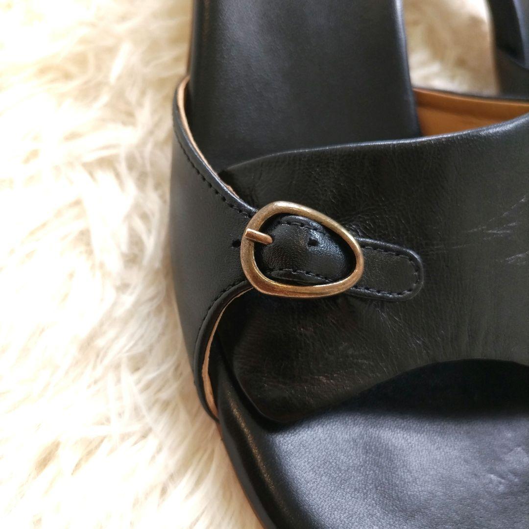 【美品】39 ファビオルスコーニ ミュール サンダル ブラック 24cm