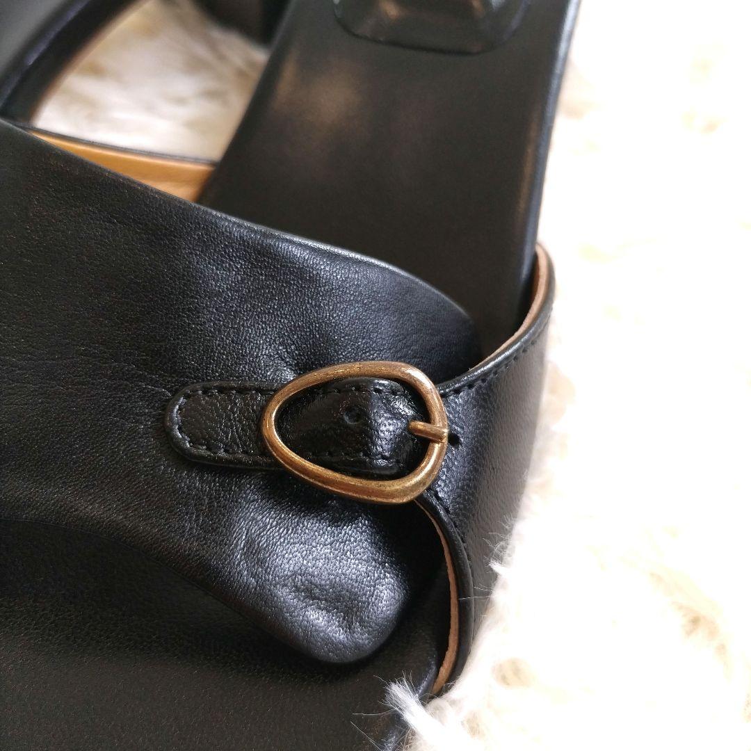 【美品】39 ファビオルスコーニ ミュール サンダル ブラック 24cm