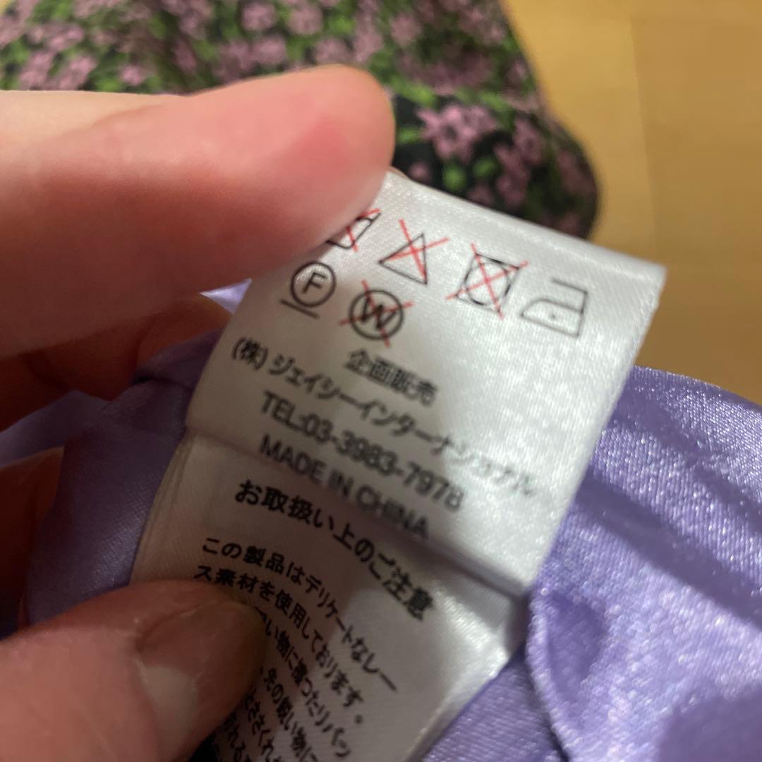 新品タグ付き　スーパービューティー☆ 花柄ジャガード織の袖切替ワンピース