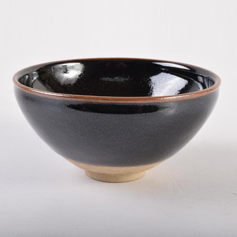 茶道具　瀬戸焼　古狭間窯　加藤菁山作　天目茶碗　共箱　C　7161