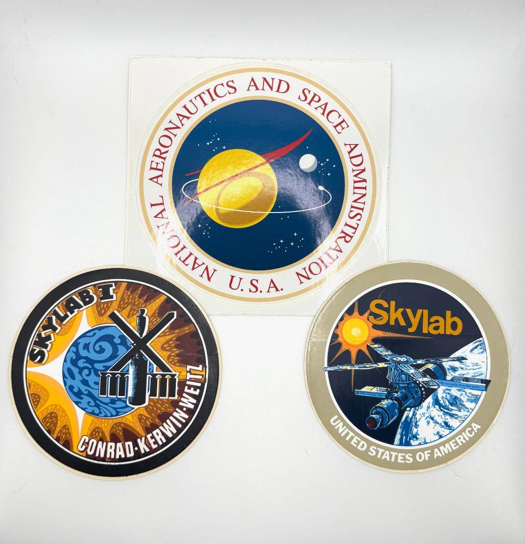 1973’s★NASA★Skaylab 3★実物パーツ片３種・ステッカー6枚