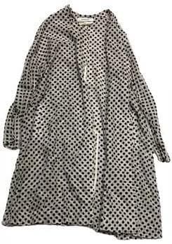 ヴェリテクール シャツワンピース LTD-001 コットン シルク ドット柄