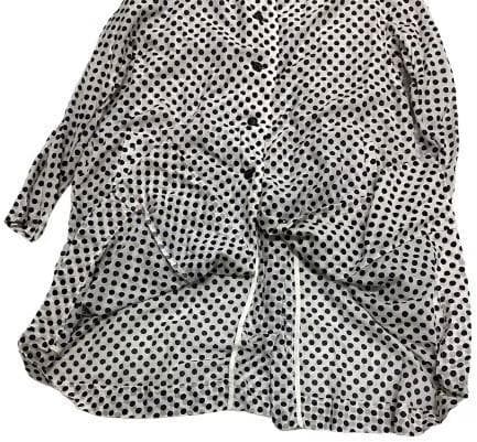 ヴェリテクール シャツワンピース LTD-001 コットン シルク ドット柄