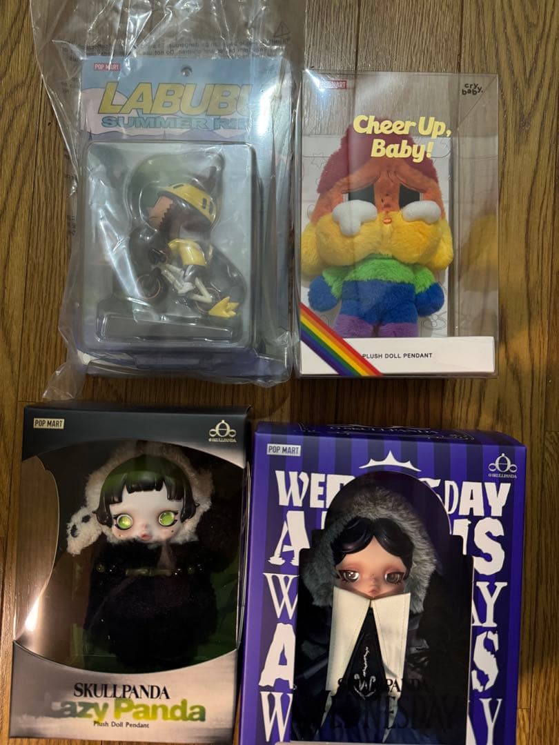 スカルパンダWednesday＆ panda＆LABUBU ＆ CRYBABY