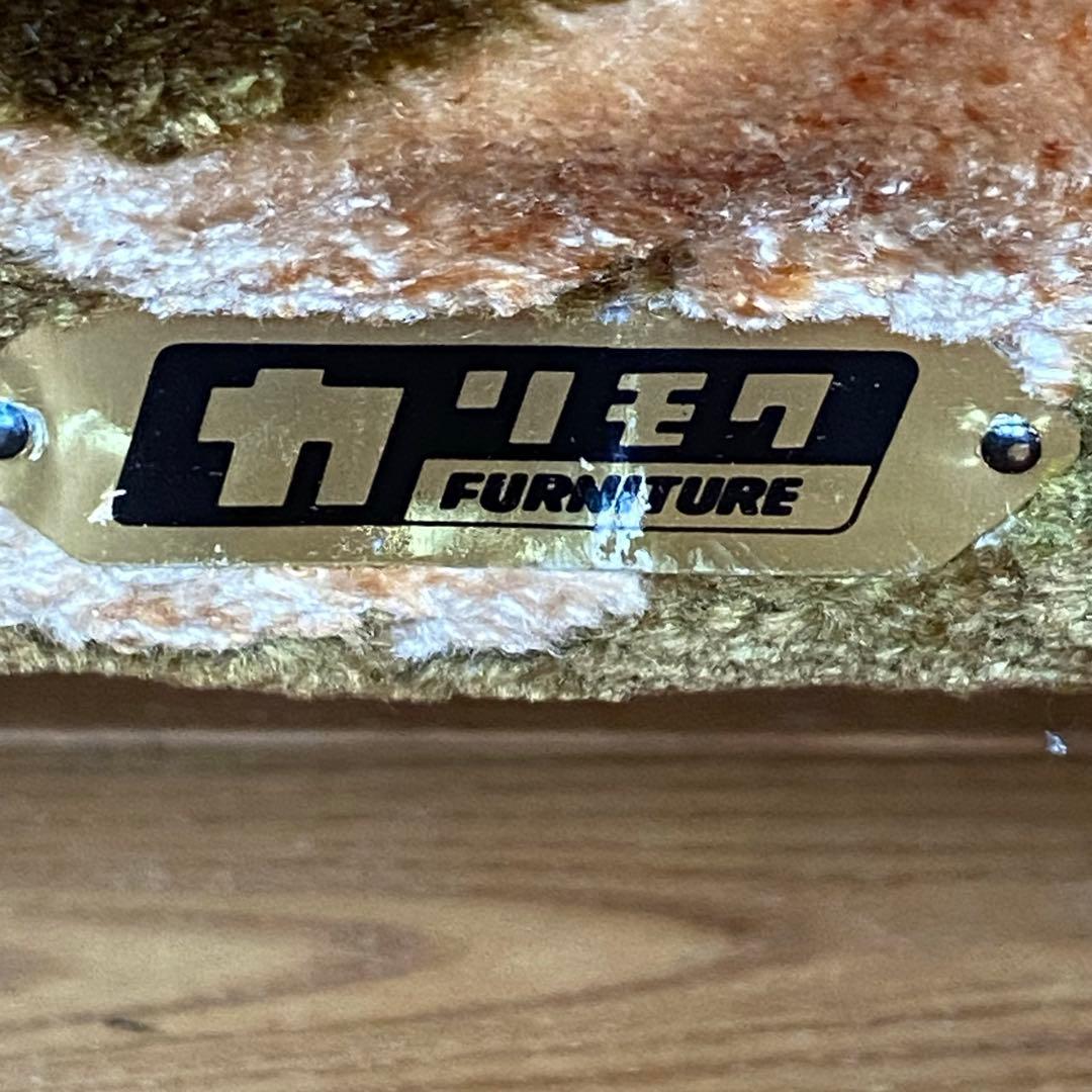 昭和レトロ オールド カリモク 金華山 1人掛け ソファー 花柄 ベロア ②