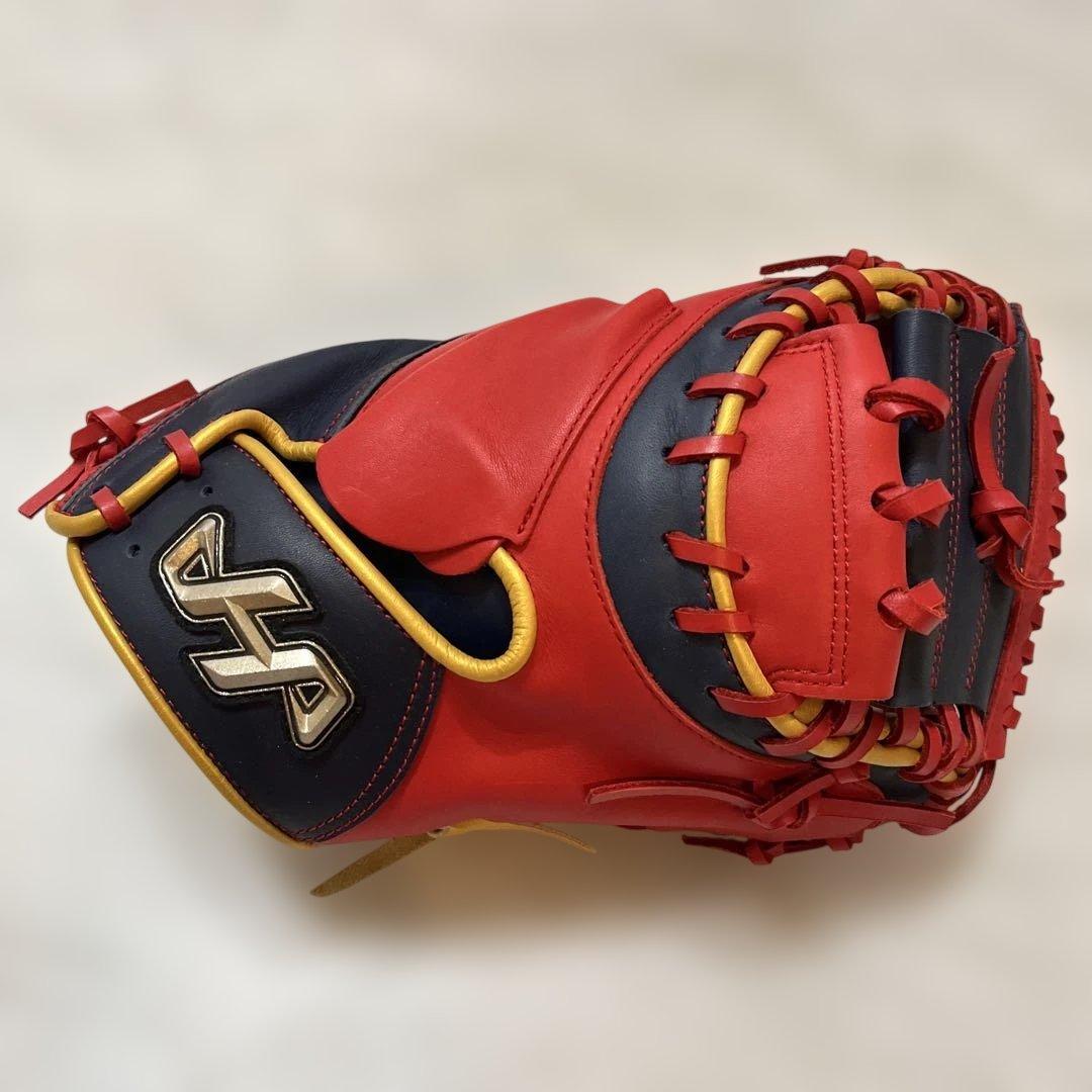 ハタケヤマ 軟式用 キャッチャーミット PRO-288 グローブ レッド
