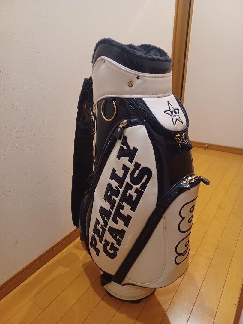 パーリーゲイツ キャディ バッグ スマイル89 ニコチャン エナメル ホワイト