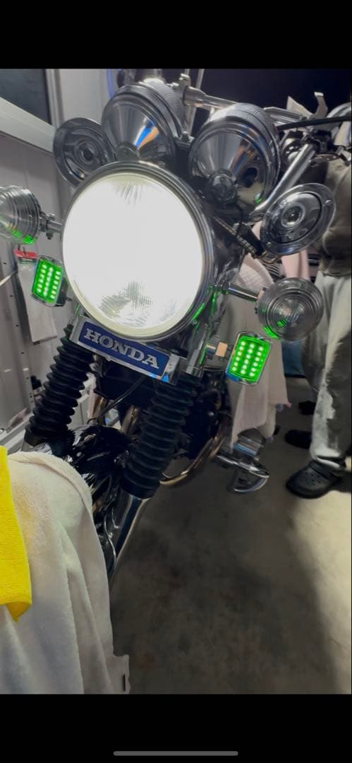 cb750four フォグランプ　リモコンセット　LED4つ
