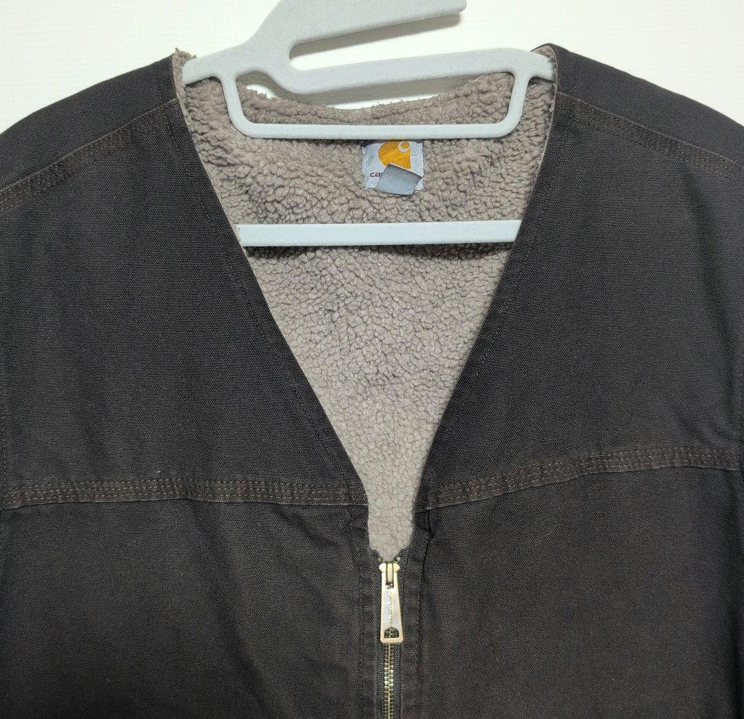 Carhartt　カーハート　ダックベスト　裏ボア　メキシコ製　4XL　ブラウン