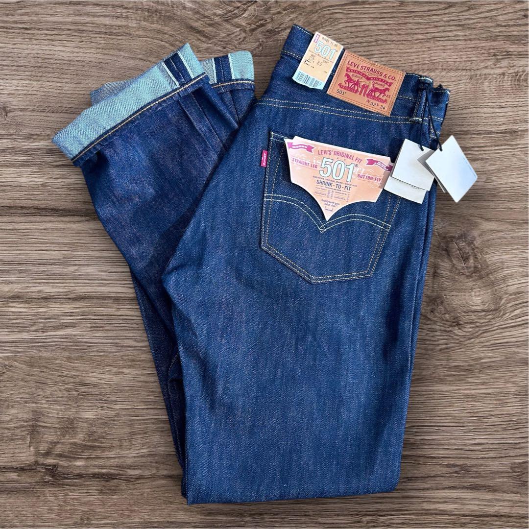 新品 リーバイス 501 リジッド 赤耳 W32 L34 濃紺 a