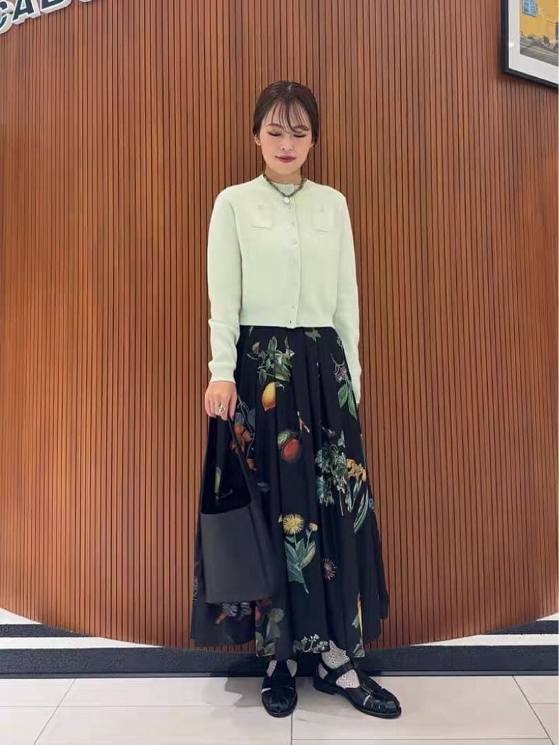 新色　CABaN コットンカシミヤ クルーネックカーディガン