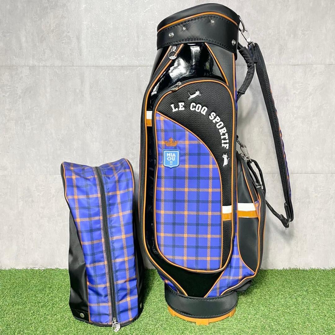 【美品】ルコックスポルティフ キャディバッグ ゴルフバッグ レディース パープル