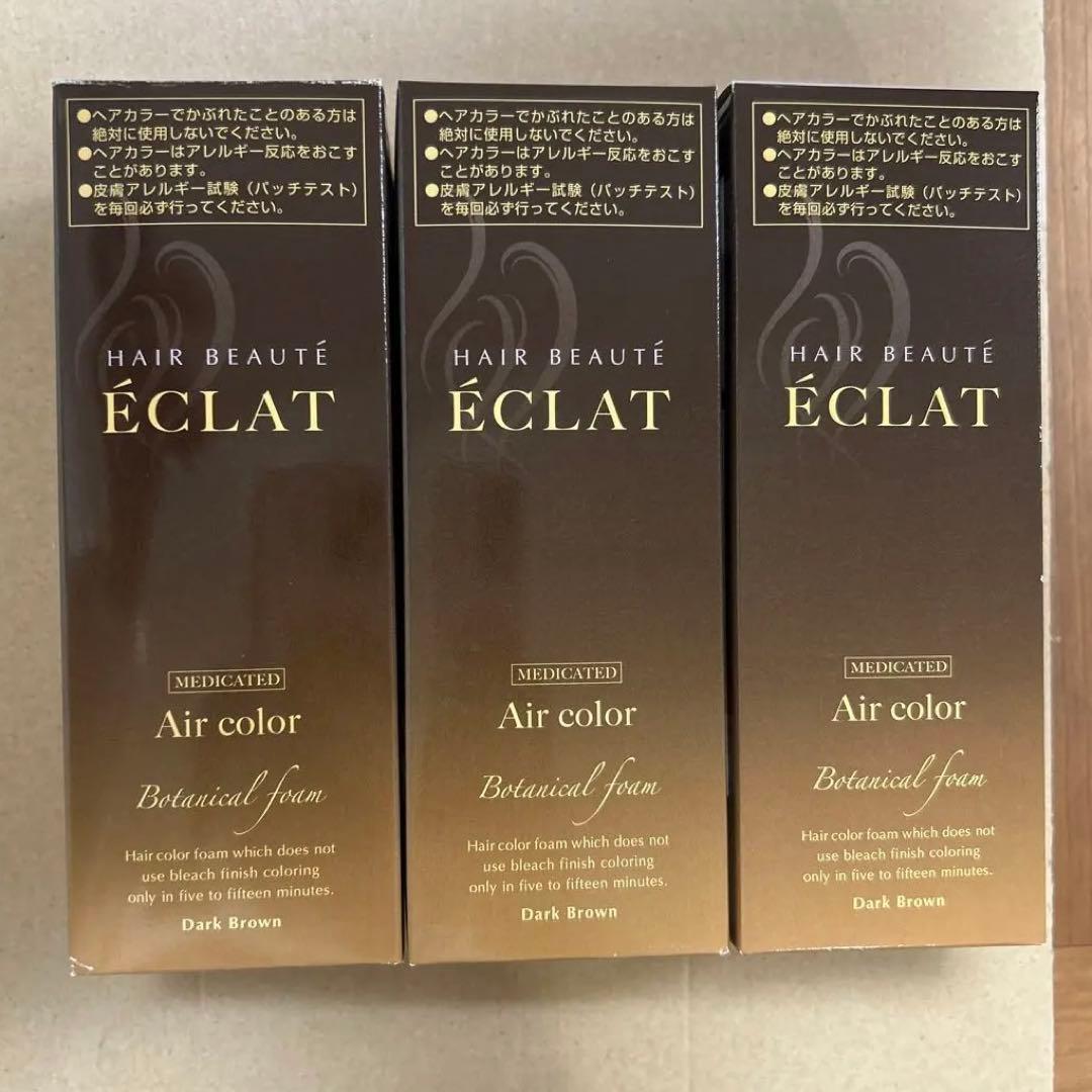 ÉCLAT エアカラー ダークブラウン 80g×3個セット