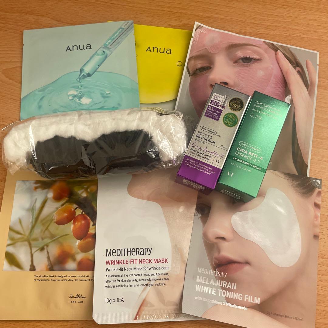 Anua,MediTherapy,VT,マスクセラムレチノールヘアバンド美顔器