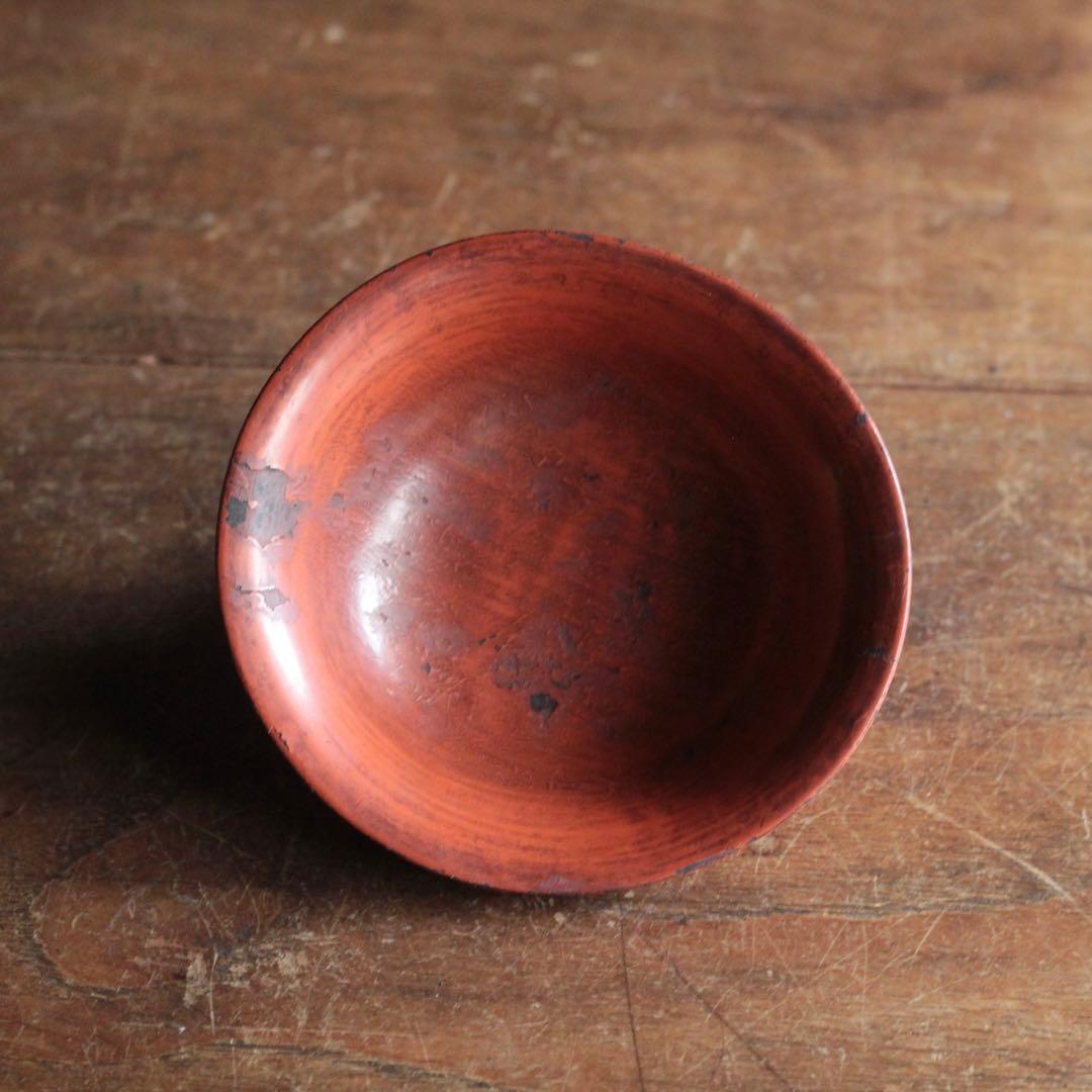 朱塗り 盃 平盃 小椀 酒器 No.2 古美術 古道具 アンティーク