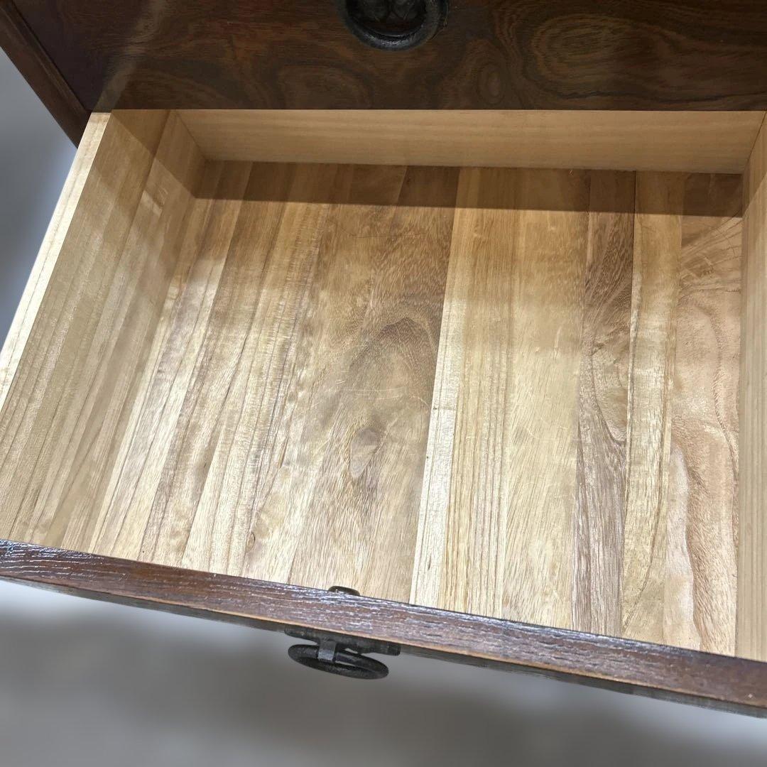 木製ガラス扉収納キャビネット　和風　飾り棚