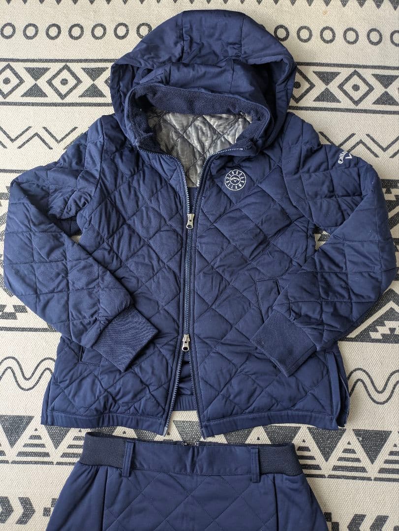 Callaway ネイビー キルティングジャケットとスカートセット