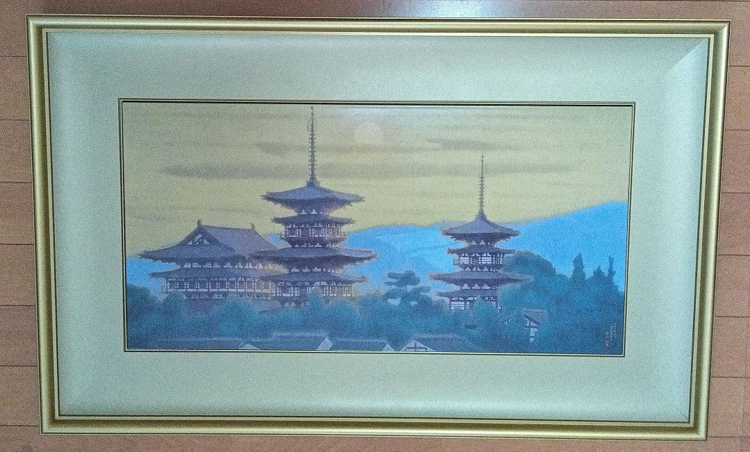 【hiro hiro】陶板画「黎明薬師寺」平山郁夫　作　保証書付き