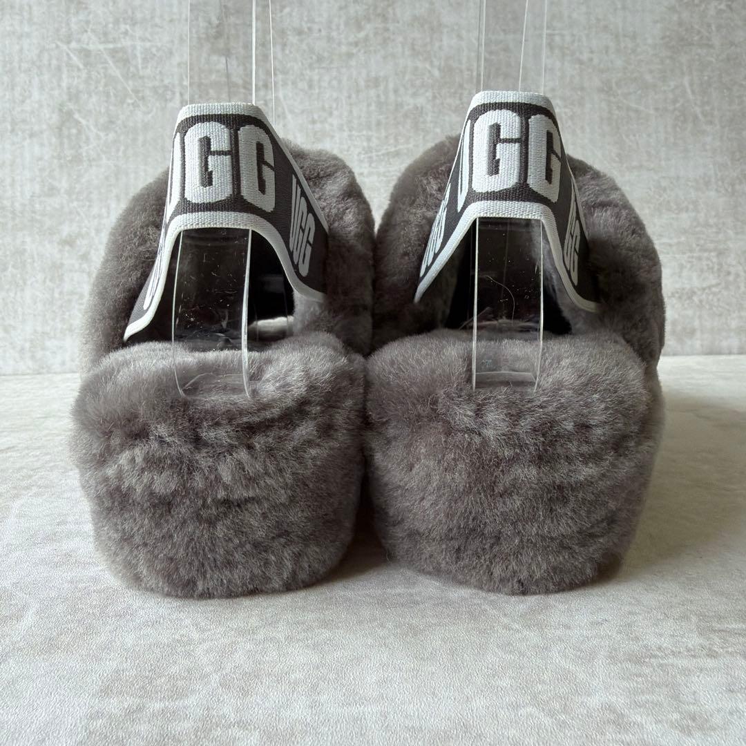 ⭐️未使用⭐️UGG アグ フラッフイヤー スライド サンダル 23cm グレー