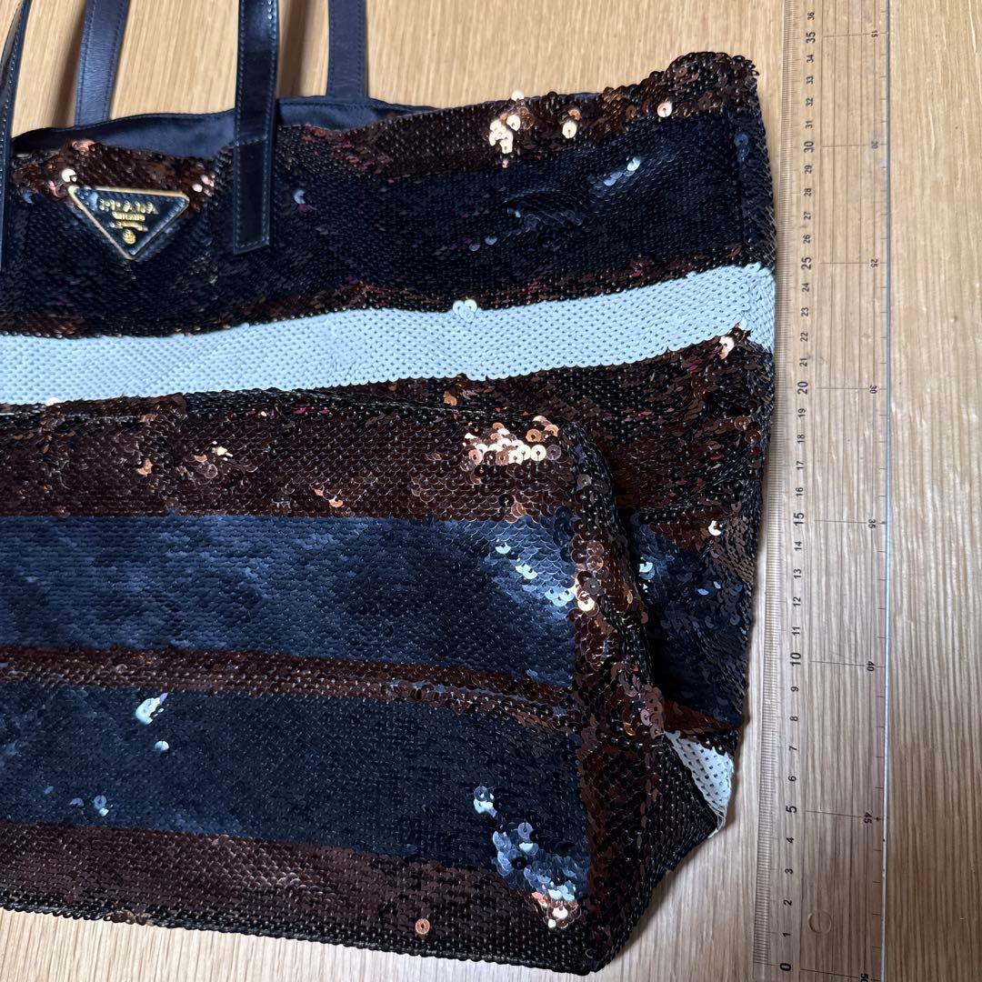 P*e様 プラダ スパンコール PRADA トートバッグ