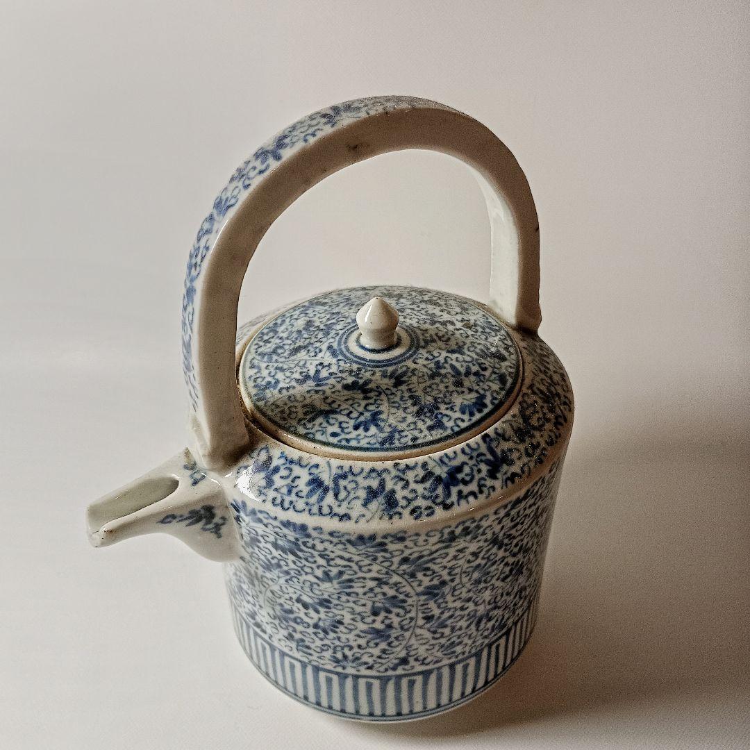 古伊万里　微塵花唐草文銚子　【初期伊万里　古九谷　藍九谷　柿右衛門】